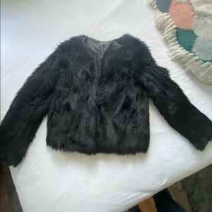 Aritzia black faux fur jacket
